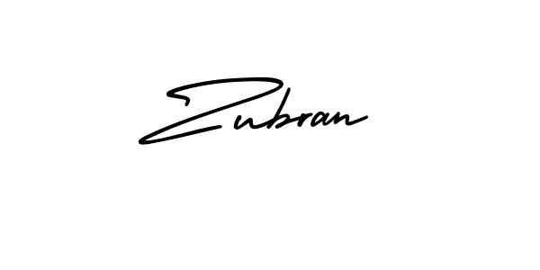 How to make Zubran signature? AmerikaSignatureDemo-Regular is a professional autograph style. Create handwritten signature for Zubran name. Zubran signature style 3 images and pictures png
