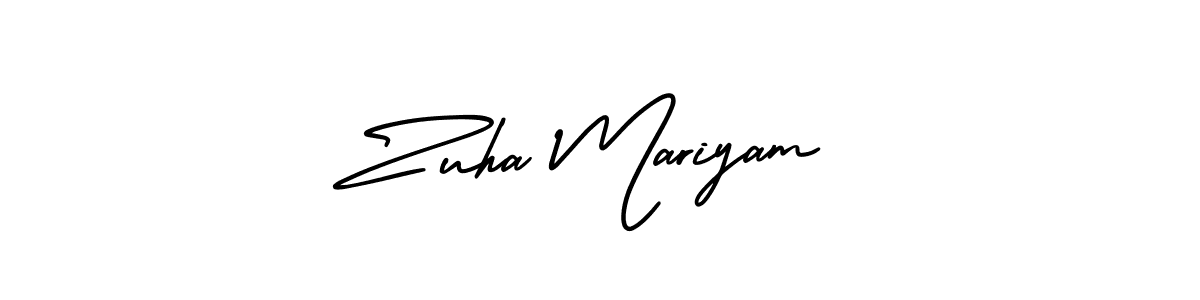 Best and Professional Signature Style for Zuha Mariyam. AmerikaSignatureDemo-Regular Best Signature Style Collection. Zuha Mariyam signature style 3 images and pictures png