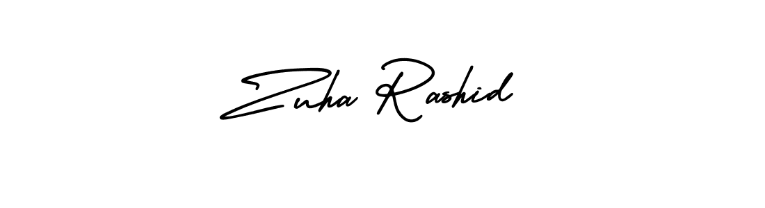 Use a signature maker to create a handwritten signature online. With this signature software, you can design (AmerikaSignatureDemo-Regular) your own signature for name Zuha Rashid. Zuha Rashid signature style 3 images and pictures png