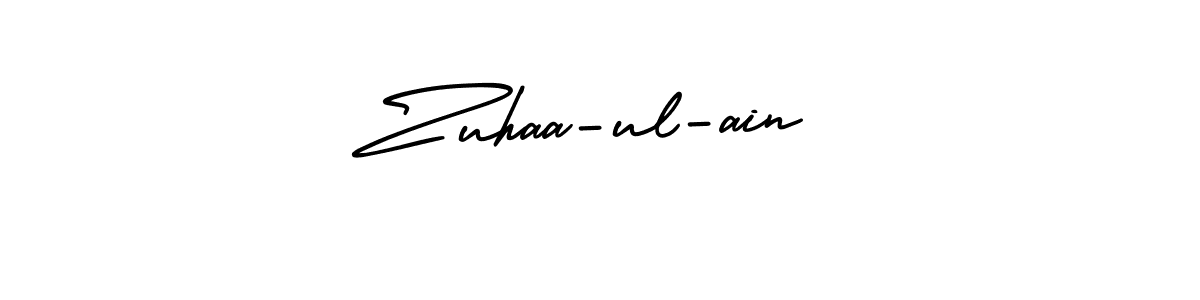 Zuhaa-ul-ain stylish signature style. Best Handwritten Sign (AmerikaSignatureDemo-Regular) for my name. Handwritten Signature Collection Ideas for my name Zuhaa-ul-ain. Zuhaa-ul-ain signature style 3 images and pictures png