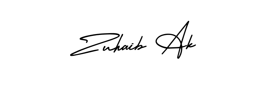 Make a beautiful signature design for name Zuhaib Ak. Use this online signature maker to create a handwritten signature for free. Zuhaib Ak signature style 3 images and pictures png