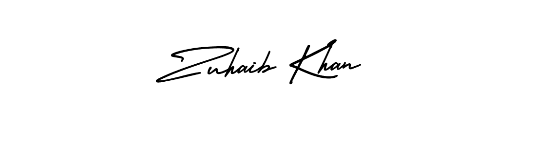 Create a beautiful signature design for name Zuhaib Khan. With this signature (AmerikaSignatureDemo-Regular) fonts, you can make a handwritten signature for free. Zuhaib Khan signature style 3 images and pictures png