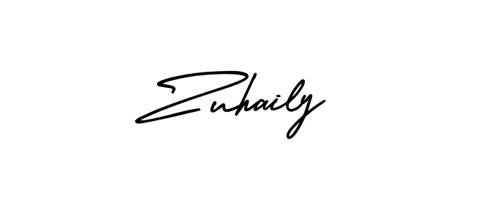 How to Draw Zuhaily signature style? AmerikaSignatureDemo-Regular is a latest design signature styles for name Zuhaily. Zuhaily signature style 3 images and pictures png