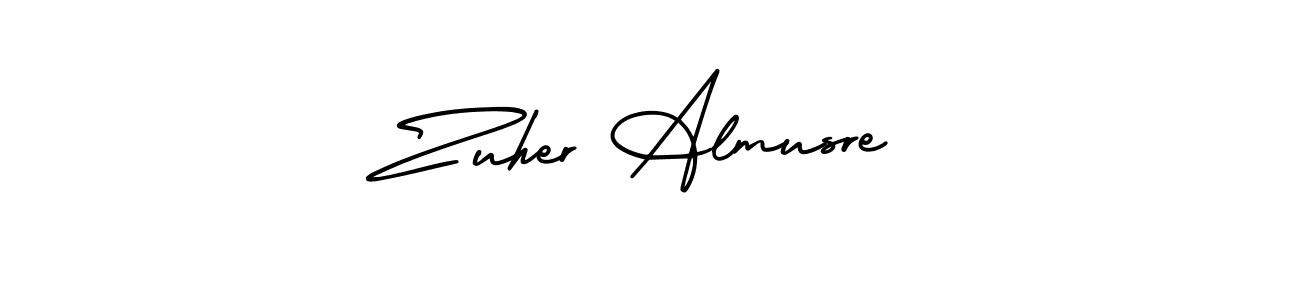 How to make Zuher Almusre name signature. Use AmerikaSignatureDemo-Regular style for creating short signs online. This is the latest handwritten sign. Zuher Almusre signature style 3 images and pictures png