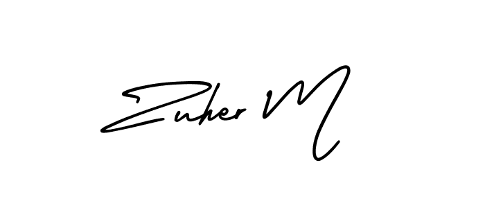 This is the best signature style for the Zuher M name. Also you like these signature font (AmerikaSignatureDemo-Regular). Mix name signature. Zuher M signature style 3 images and pictures png