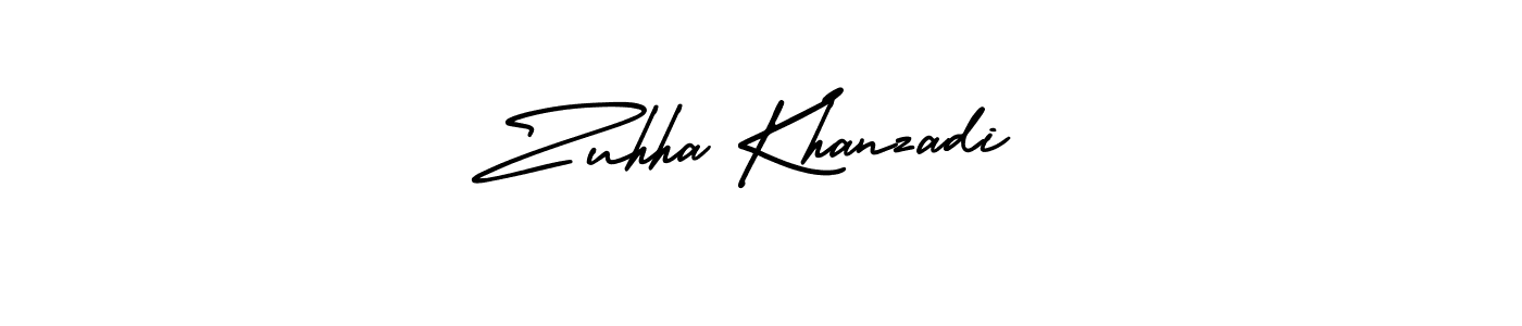 Make a beautiful signature design for name Zuhha Khanzadi. With this signature (AmerikaSignatureDemo-Regular) style, you can create a handwritten signature for free. Zuhha Khanzadi signature style 3 images and pictures png