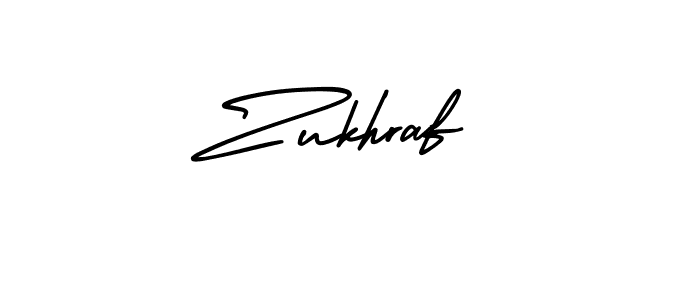 How to make Zukhraf signature? AmerikaSignatureDemo-Regular is a professional autograph style. Create handwritten signature for Zukhraf name. Zukhraf signature style 3 images and pictures png