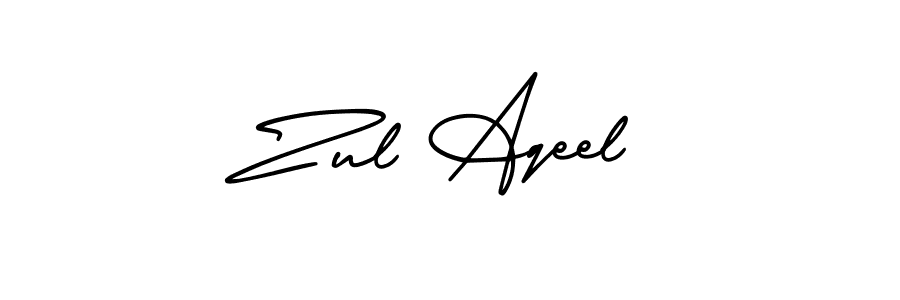 AmerikaSignatureDemo-Regular is a professional signature style that is perfect for those who want to add a touch of class to their signature. It is also a great choice for those who want to make their signature more unique. Get Zul Aqeel name to fancy signature for free. Zul Aqeel signature style 3 images and pictures png