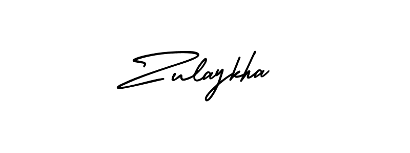 You should practise on your own different ways (AmerikaSignatureDemo-Regular) to write your name (Zulaykha) in signature. don't let someone else do it for you. Zulaykha signature style 3 images and pictures png