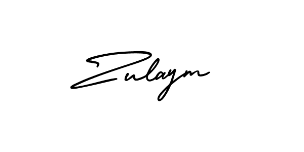 Design your own signature with our free online signature maker. With this signature software, you can create a handwritten (AmerikaSignatureDemo-Regular) signature for name Zulaym. Zulaym signature style 3 images and pictures png