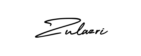 The AmerikaSignatureDemo-Regular font transforms the name Zulazri into an executive sign with sharp precision and distinguished character. Zulazri signature style 3 images and pictures png