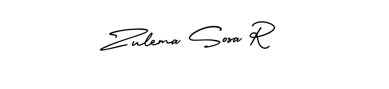 It looks lik you need a new signature style for name Zulema Sosa R. Design unique handwritten (AmerikaSignatureDemo-Regular) signature with our free signature maker in just a few clicks. Zulema Sosa R signature style 3 images and pictures png