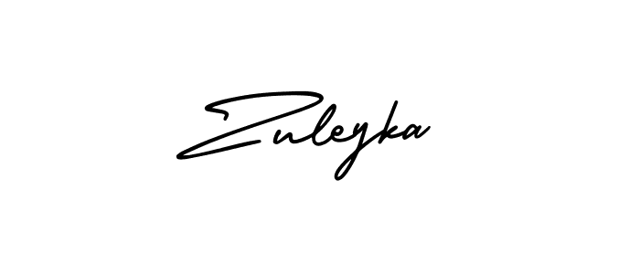 You should practise on your own different ways (AmerikaSignatureDemo-Regular) to write your name (Zuleyka) in signature. don't let someone else do it for you. Zuleyka signature style 3 images and pictures png