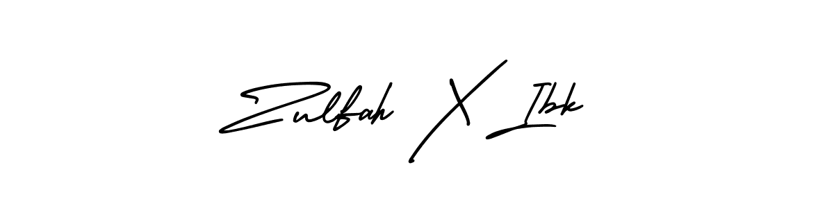 How to make Zulfah X Ibk signature? AmerikaSignatureDemo-Regular is a professional autograph style. Create handwritten signature for Zulfah X Ibk name. Zulfah X Ibk signature style 3 images and pictures png