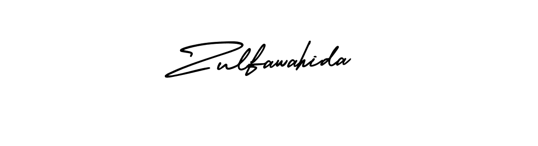 Use a signature maker to create a handwritten signature online. With this signature software, you can design (AmerikaSignatureDemo-Regular) your own signature for name Zulfawahida. Zulfawahida signature style 3 images and pictures png