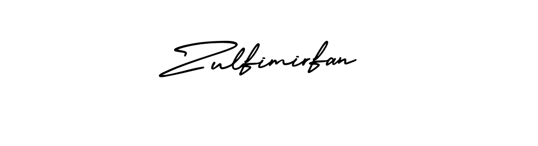 Zulfimirfan stylish signature style. Best Handwritten Sign (AmerikaSignatureDemo-Regular) for my name. Handwritten Signature Collection Ideas for my name Zulfimirfan. Zulfimirfan signature style 3 images and pictures png