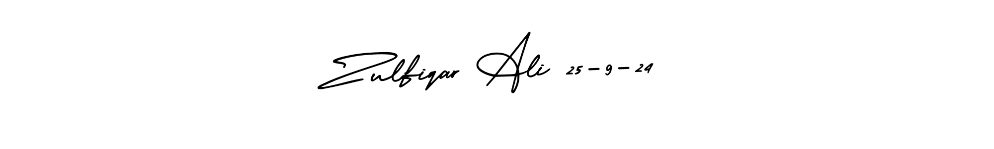 You can use this online signature creator to create a handwritten signature for the name Zulfiqar Ali 25-9-24. This is the best online autograph maker. Zulfiqar Ali 25-9-24 signature style 3 images and pictures png