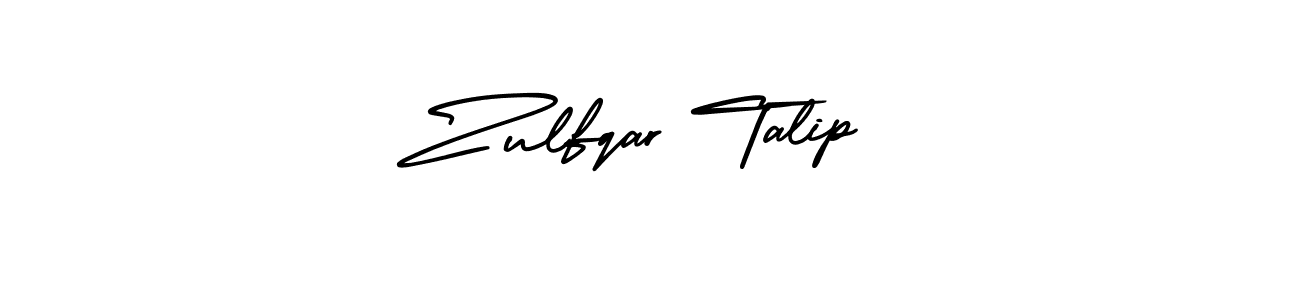 How to make Zulfqar Talip signature? AmerikaSignatureDemo-Regular is a professional autograph style. Create handwritten signature for Zulfqar Talip name. Zulfqar Talip signature style 3 images and pictures png