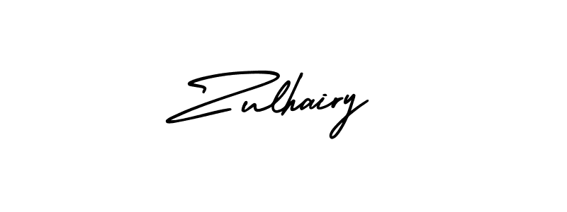 It looks lik you need a new signature style for name Zulhairy. Design unique handwritten (AmerikaSignatureDemo-Regular) signature with our free signature maker in just a few clicks. Zulhairy signature style 3 images and pictures png