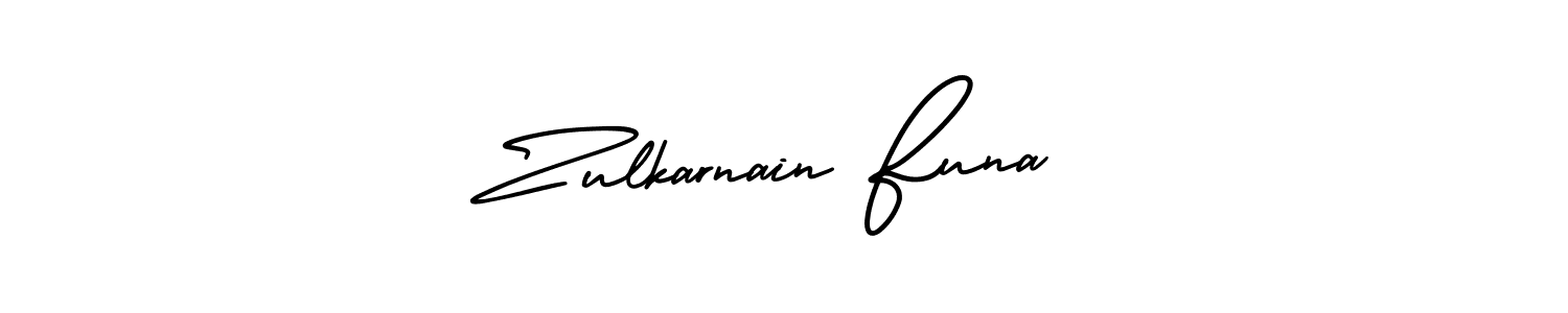 Create a beautiful signature design for name Zulkarnain Funa. With this signature (AmerikaSignatureDemo-Regular) fonts, you can make a handwritten signature for free. Zulkarnain Funa signature style 3 images and pictures png