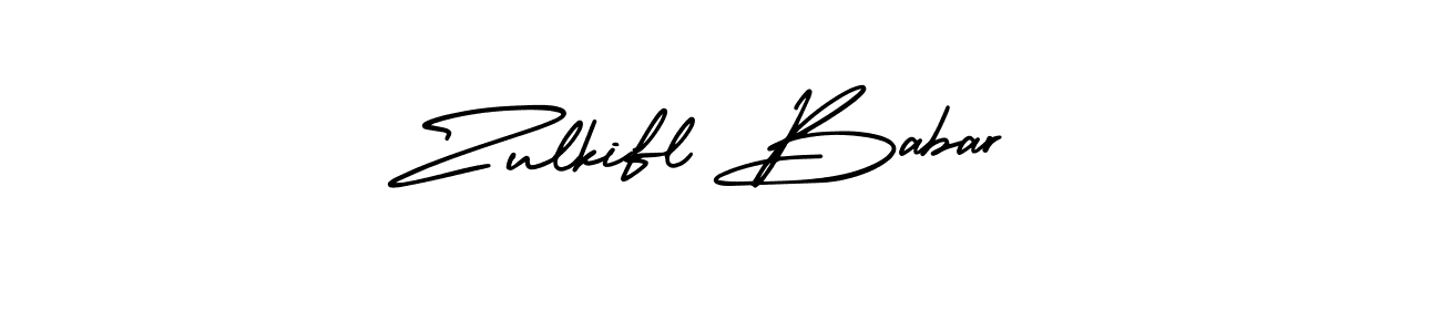Make a beautiful signature design for name Zulkifl Babar. With this signature (AmerikaSignatureDemo-Regular) style, you can create a handwritten signature for free. Zulkifl Babar signature style 3 images and pictures png