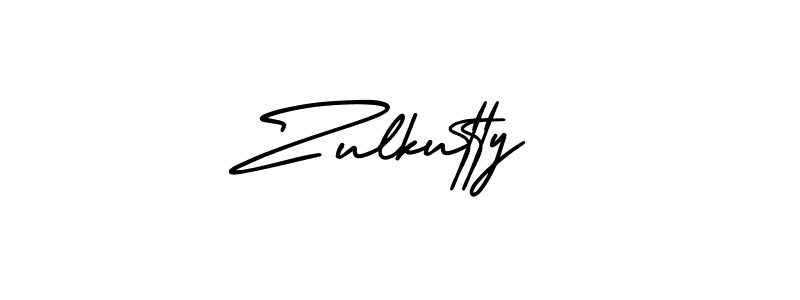 How to make Zulkutty name signature. Use AmerikaSignatureDemo-Regular style for creating short signs online. This is the latest handwritten sign. Zulkutty signature style 3 images and pictures png