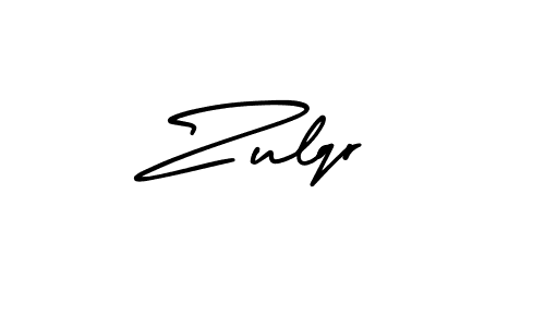 The best way (AmerikaSignatureDemo-Regular) to make a short signature is to pick only two or three words in your name. The name Zulqr include a total of six letters. For converting this name. Zulqr signature style 3 images and pictures png