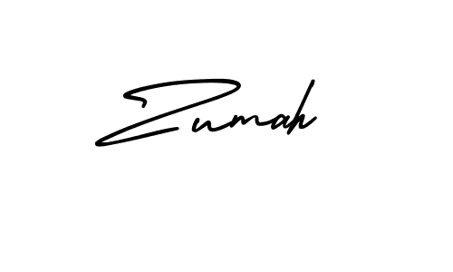 How to make Zumah signature? AmerikaSignatureDemo-Regular is a professional autograph style. Create handwritten signature for Zumah name. Zumah signature style 3 images and pictures png