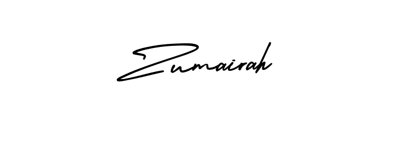 Create a beautiful signature design for name Zumairah. With this signature (AmerikaSignatureDemo-Regular) fonts, you can make a handwritten signature for free. Zumairah signature style 3 images and pictures png