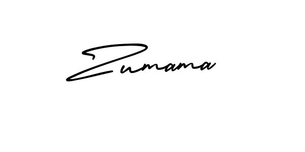 The best way (AmerikaSignatureDemo-Regular) to make a short signature is to pick only two or three words in your name. The name Zumama include a total of six letters. For converting this name. Zumama signature style 3 images and pictures png