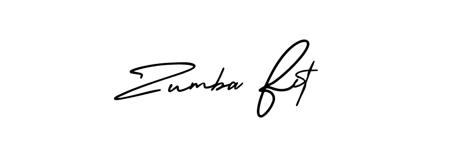 How to make Zumba Fit name signature. Use AmerikaSignatureDemo-Regular style for creating short signs online. This is the latest handwritten sign. Zumba Fit signature style 3 images and pictures png