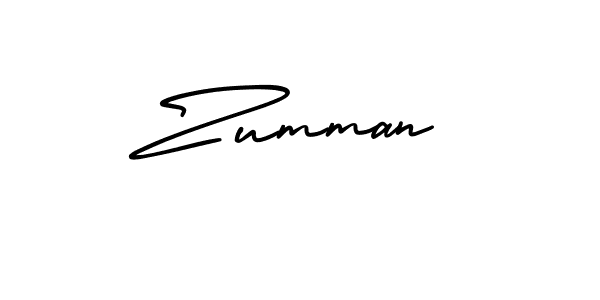 The best way (AmerikaSignatureDemo-Regular) to make a short signature is to pick only two or three words in your name. The name Zumman include a total of six letters. For converting this name. Zumman signature style 3 images and pictures png
