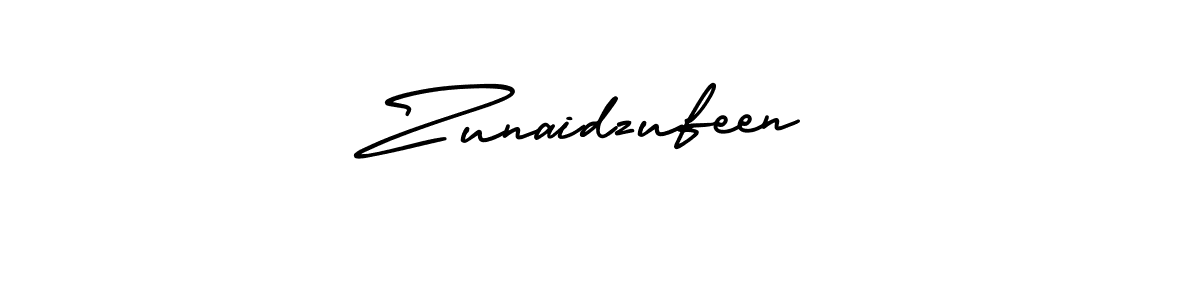 How to make Zunaidzufeen signature? AmerikaSignatureDemo-Regular is a professional autograph style. Create handwritten signature for Zunaidzufeen name. Zunaidzufeen signature style 3 images and pictures png