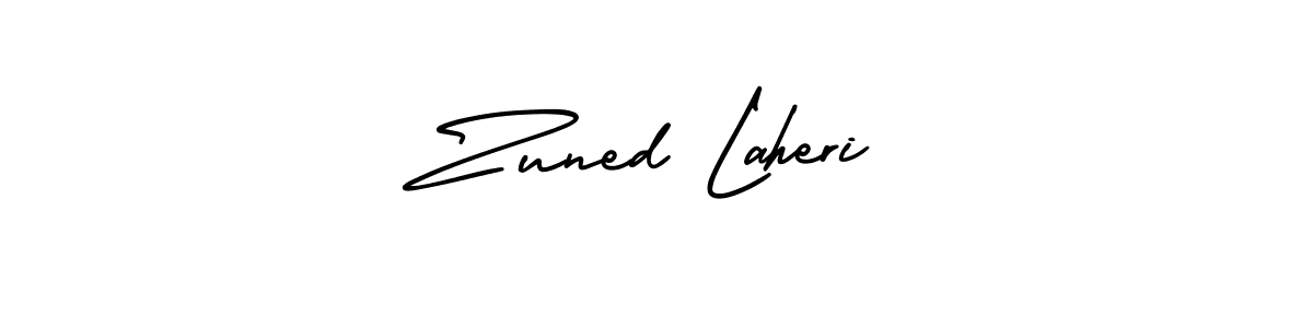Also You can easily find your signature by using the search form. We will create Zuned Laheri name handwritten signature images for you free of cost using AmerikaSignatureDemo-Regular sign style. Zuned Laheri signature style 3 images and pictures png