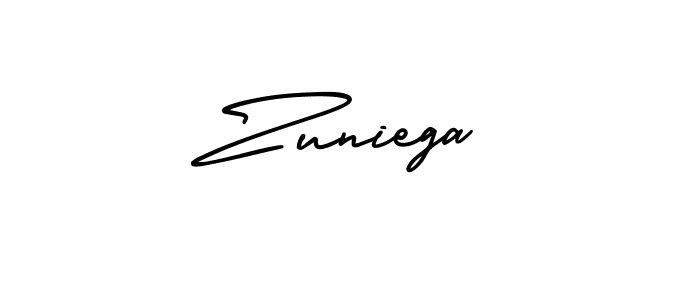 How to make Zuniega signature? AmerikaSignatureDemo-Regular is a professional autograph style. Create handwritten signature for Zuniega name. Zuniega signature style 3 images and pictures png