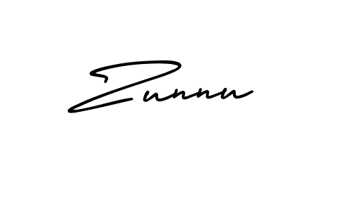 Make a beautiful signature design for name Zunnu. With this signature (AmerikaSignatureDemo-Regular) style, you can create a handwritten signature for free. Zunnu signature style 3 images and pictures png