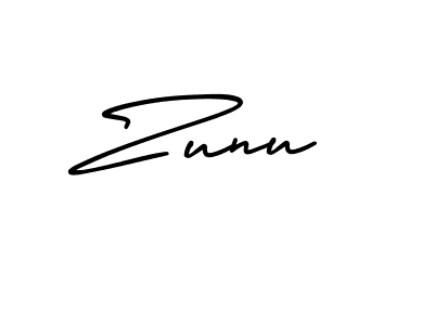 Design your own signature with our free online signature maker. With this signature software, you can create a handwritten (AmerikaSignatureDemo-Regular) signature for name Zunu. Zunu signature style 3 images and pictures png