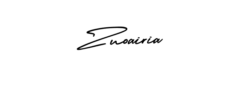 Use a signature maker to create a handwritten signature online. With this signature software, you can design (AmerikaSignatureDemo-Regular) your own signature for name Zuoairia. Zuoairia signature style 3 images and pictures png