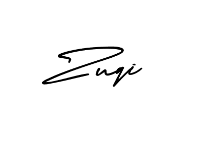 It looks lik you need a new signature style for name Zuqi. Design unique handwritten (AmerikaSignatureDemo-Regular) signature with our free signature maker in just a few clicks. Zuqi signature style 3 images and pictures png