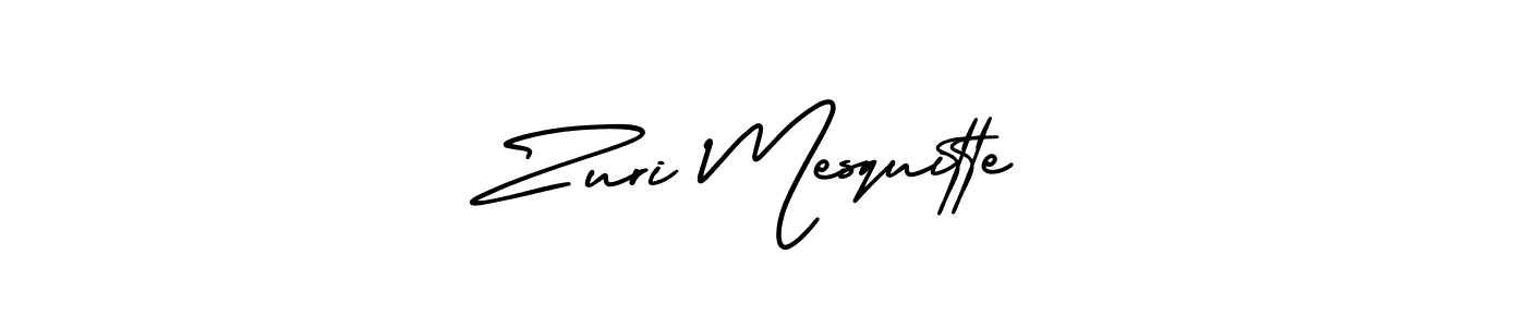 Zuri Mesquitte stylish signature style. Best Handwritten Sign (AmerikaSignatureDemo-Regular) for my name. Handwritten Signature Collection Ideas for my name Zuri Mesquitte. Zuri Mesquitte signature style 3 images and pictures png