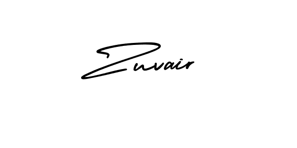 Zuvair stylish signature style. Best Handwritten Sign (AmerikaSignatureDemo-Regular) for my name. Handwritten Signature Collection Ideas for my name Zuvair. Zuvair signature style 3 images and pictures png