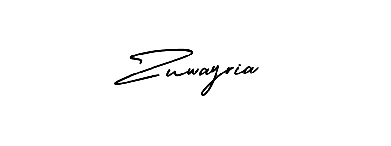 Make a beautiful signature design for name Zuwayria. With this signature (AmerikaSignatureDemo-Regular) style, you can create a handwritten signature for free. Zuwayria signature style 3 images and pictures png