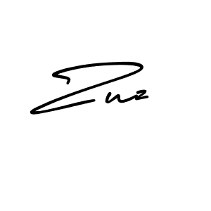 You should practise on your own different ways (AmerikaSignatureDemo-Regular) to write your name (Zuz) in signature. don't let someone else do it for you. Zuz signature style 3 images and pictures png