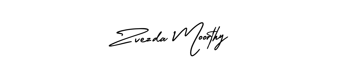 if you are searching for the best signature style for your name Zvezda Moorthy. so please give up your signature search. here we have designed multiple signature styles  using AmerikaSignatureDemo-Regular. Zvezda Moorthy signature style 3 images and pictures png