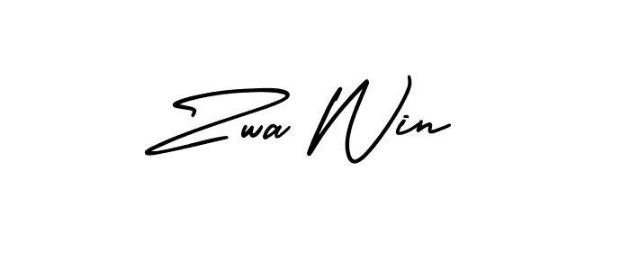 It looks lik you need a new signature style for name Zwa Win. Design unique handwritten (AmerikaSignatureDemo-Regular) signature with our free signature maker in just a few clicks. Zwa Win signature style 3 images and pictures png