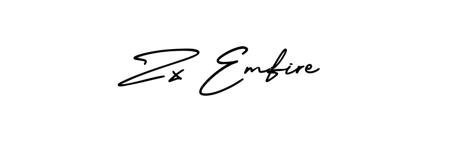 The best way (AmerikaSignatureDemo-Regular) to make a short signature is to pick only two or three words in your name. The name Zx Emfire include a total of six letters. For converting this name. Zx Emfire signature style 3 images and pictures png