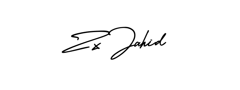 Use a signature maker to create a handwritten signature online. With this signature software, you can design (AmerikaSignatureDemo-Regular) your own signature for name Zx Jahid. Zx Jahid signature style 3 images and pictures png