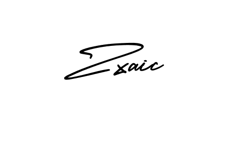Make a beautiful signature design for name Zxaic. With this signature (AmerikaSignatureDemo-Regular) style, you can create a handwritten signature for free. Zxaic signature style 3 images and pictures png