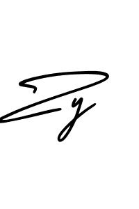 Use a signature maker to create a handwritten signature online. With this signature software, you can design (AmerikaSignatureDemo-Regular) your own signature for name Zy. Zy signature style 3 images and pictures png
