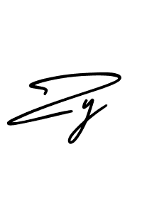 Use a signature maker to create a handwritten signature online. With this signature software, you can design (AmerikaSignatureDemo-Regular) your own signature for name Zy. Zy signature style 3 images and pictures png